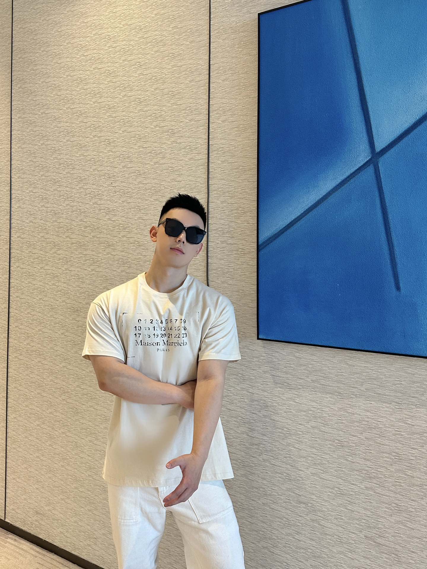 「正規品級」メゾン マルジェラ ホワイト スタンプ ロゴ Tシャツ 詳細画像 2