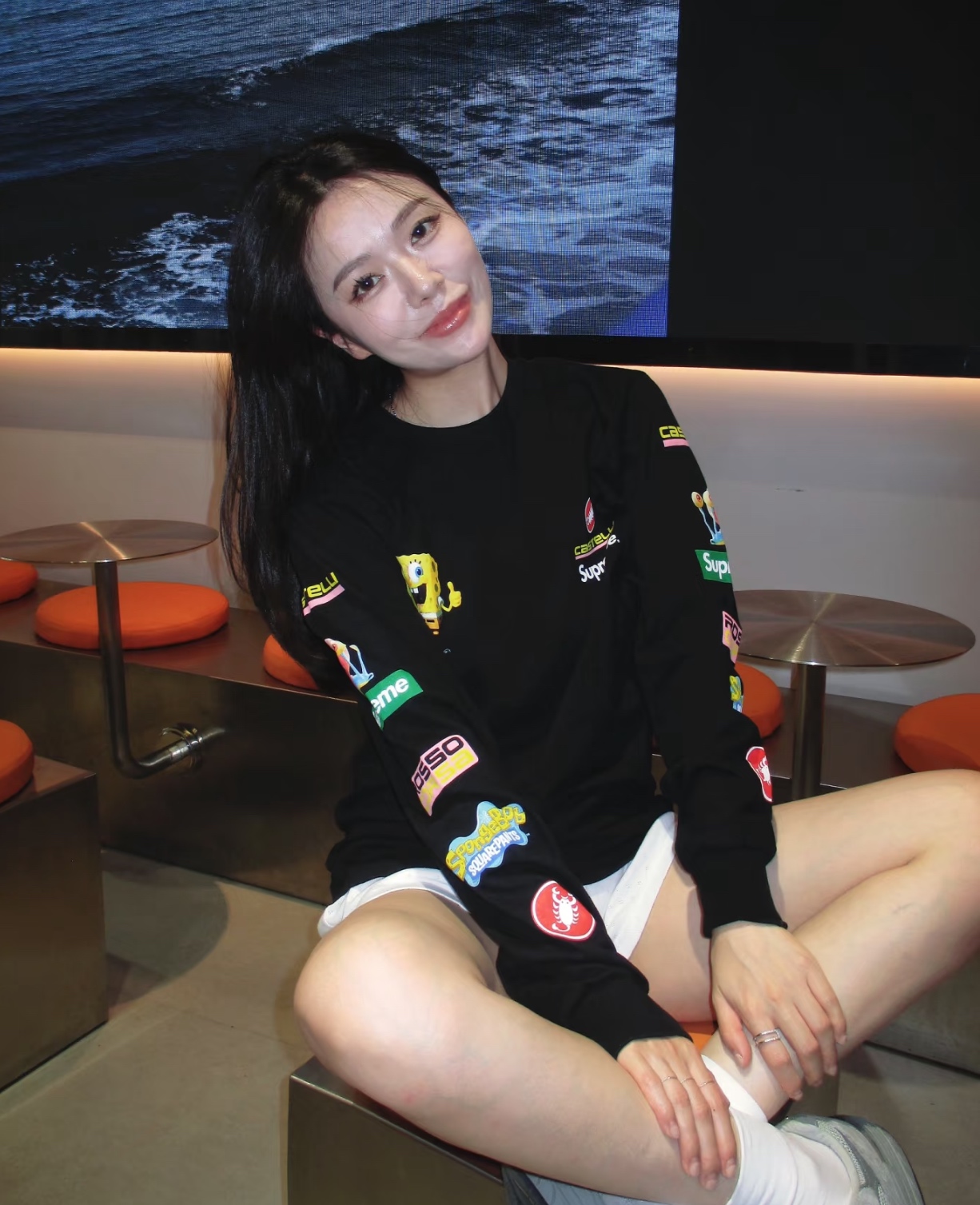 シュプリーム x スポンジ・ボブ カステッリ L/S Tシャツ ブラック 詳細画像 3