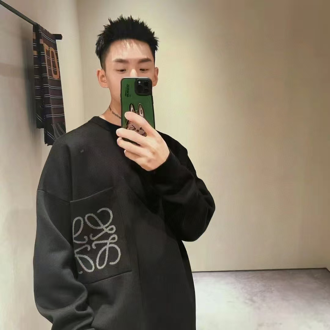 ロエベのジャカードポケットクルーネックセーター 詳細画像 1