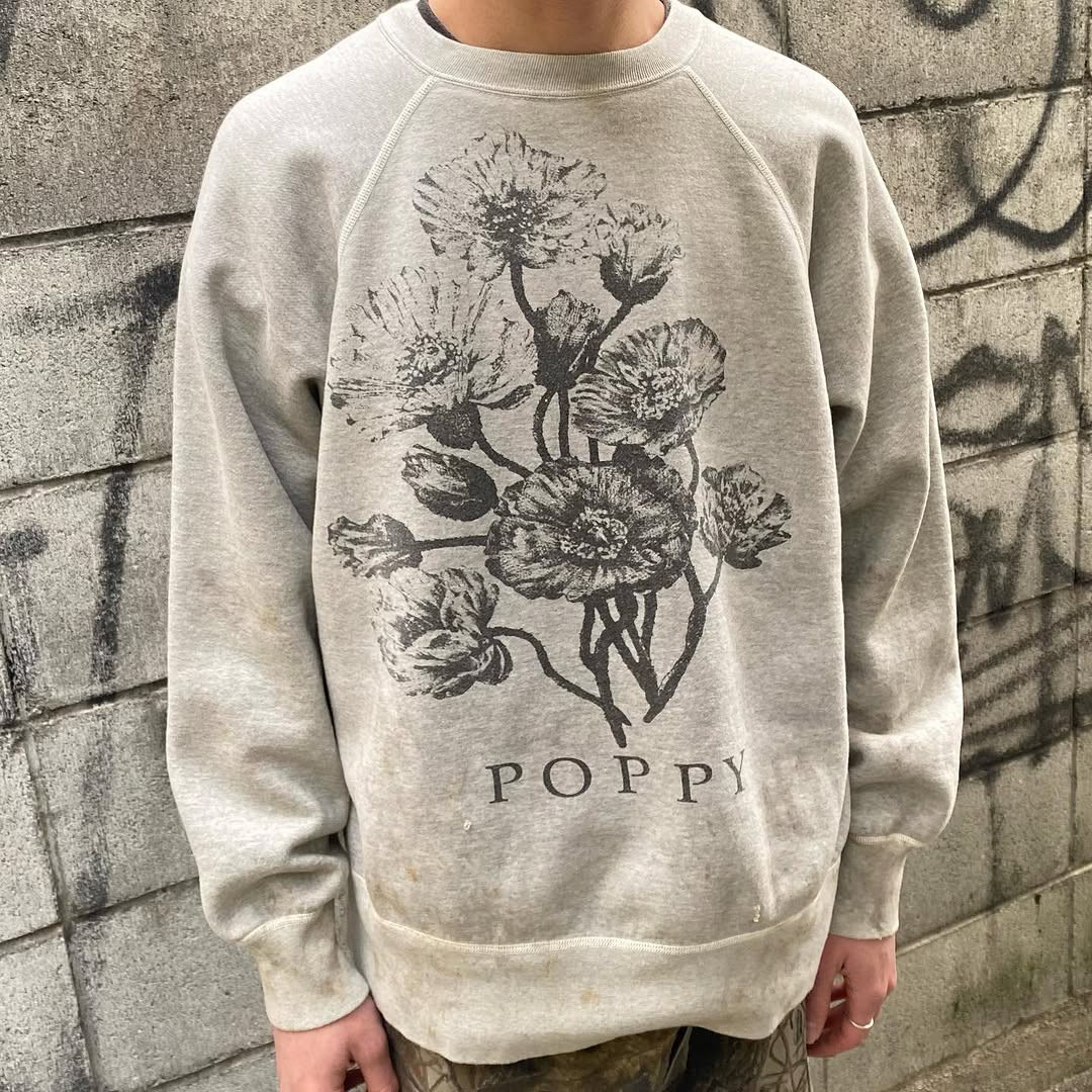SAINT Mxxxxxx フローラル ダメージ加工プリント クルーネック スウェットシャツ 詳細画像 1