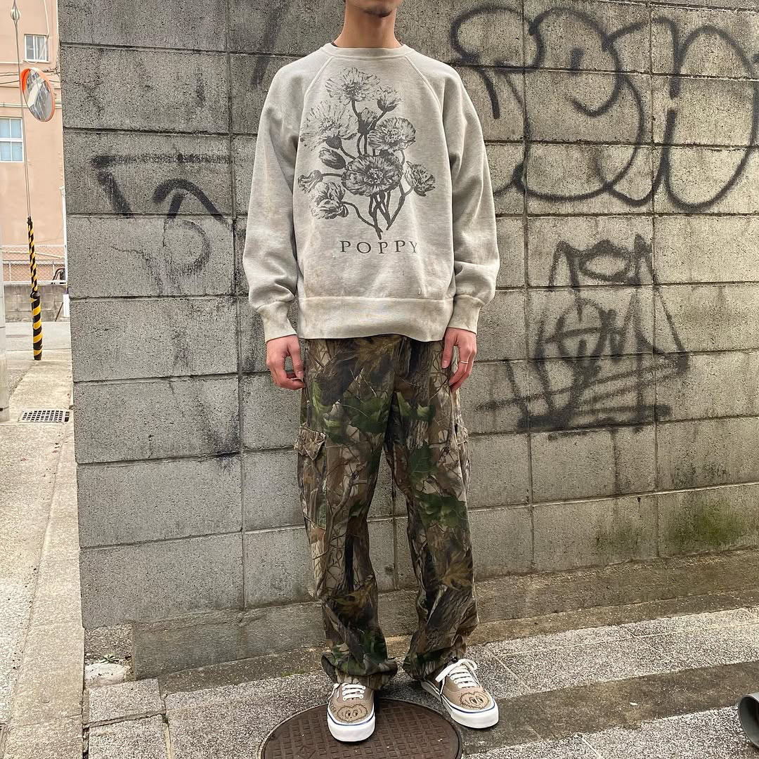 SAINT Mxxxxxx フローラル ダメージ加工プリント クルーネック スウェットシャツ 詳細画像 3