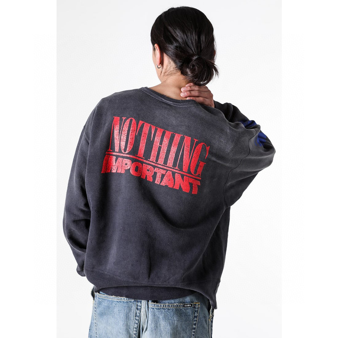 SAINT Mxxxxxx ベビータッドポールプリント クルーネック スウェットシャツ 詳細画像 2