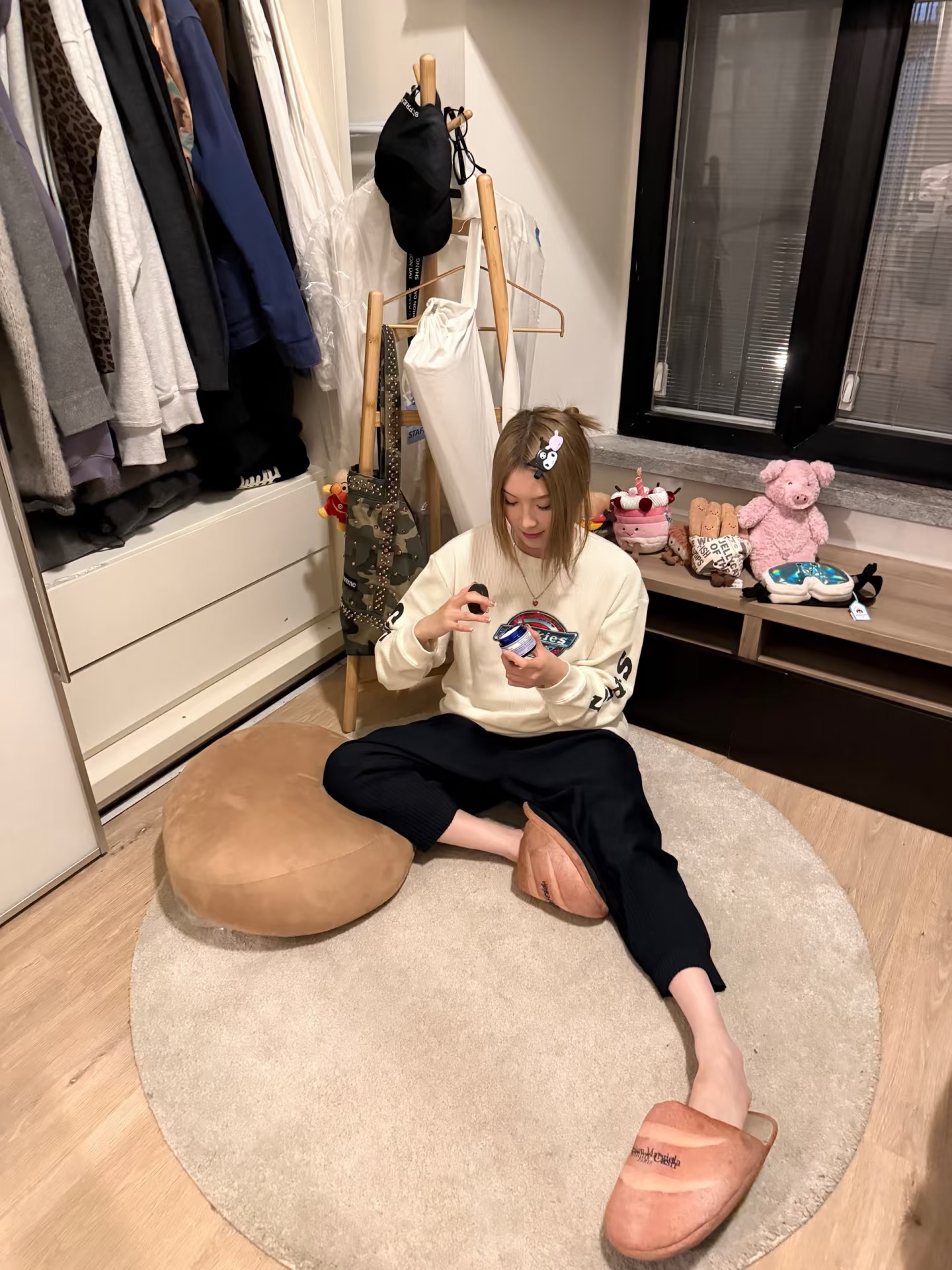 Supreme x Dickies ワッフル ウォーム ロングスリーブ シャツ、オフホワイト 詳細画像 2