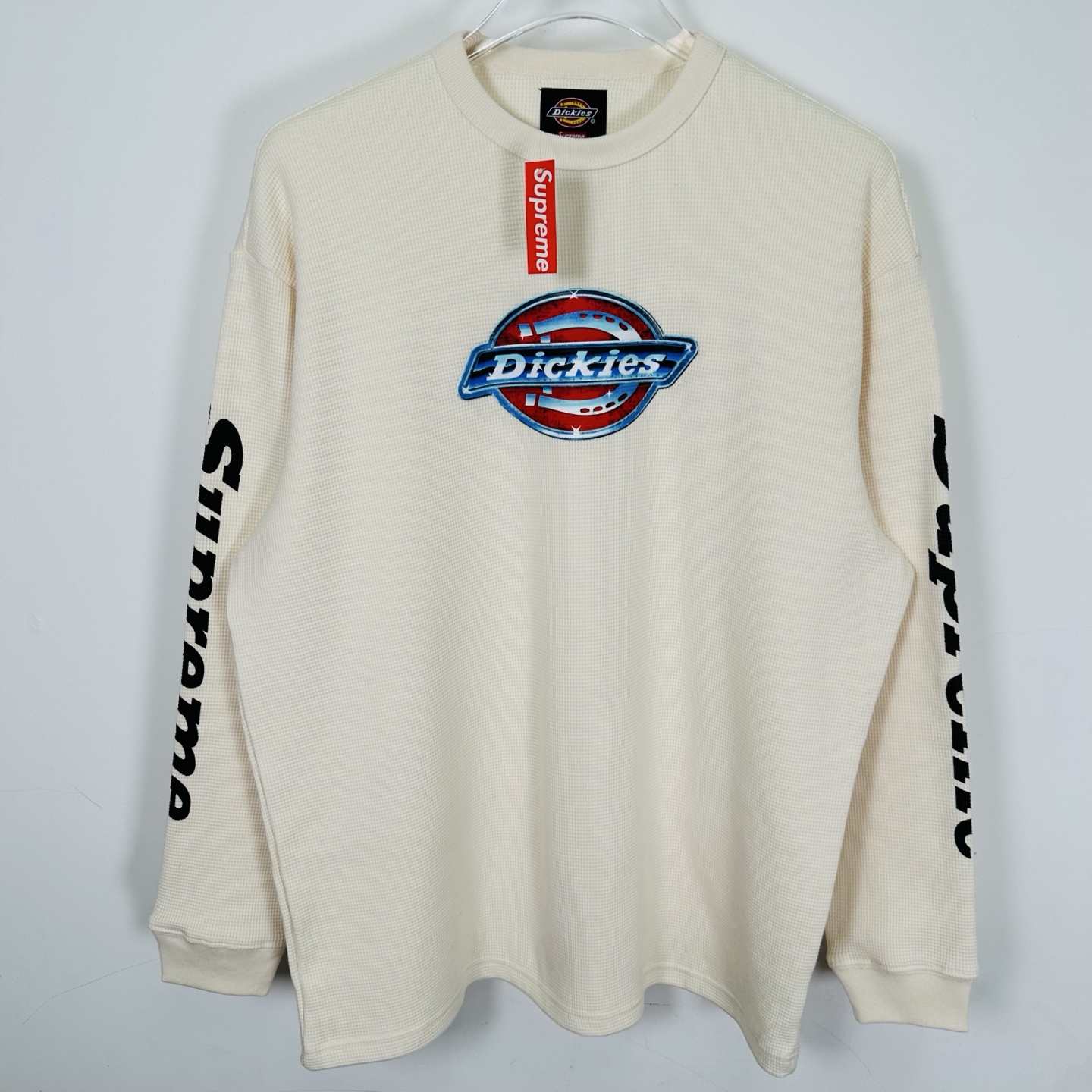 Supreme x Dickies ワッフル ウォーム ロングスリーブ シャツ、オフホワイト 詳細画像 3