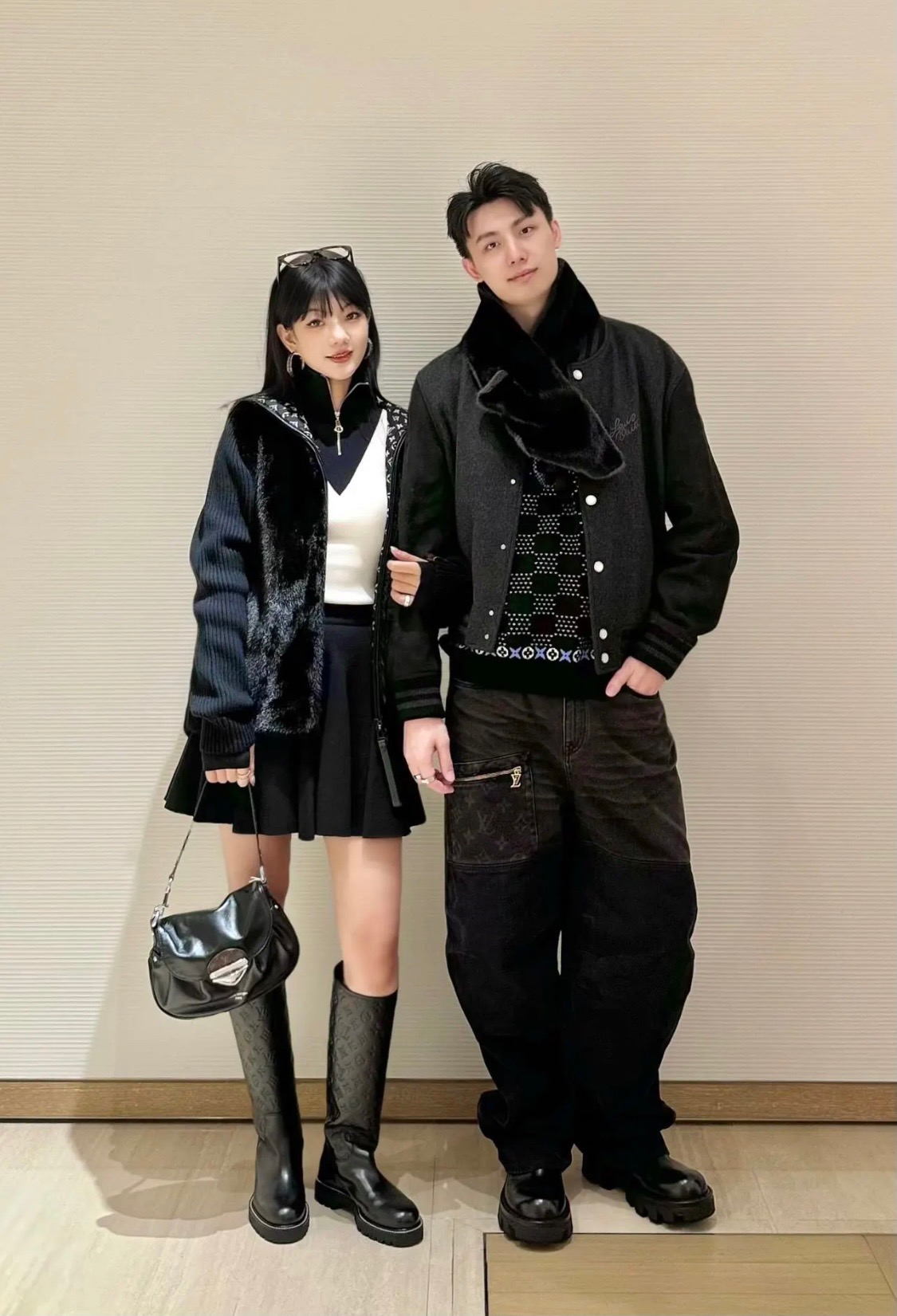 ルイ・ヴィトン エンブロイダリーレター コットンシアリングスリーブ ベースボールジャケット 詳細画像 3