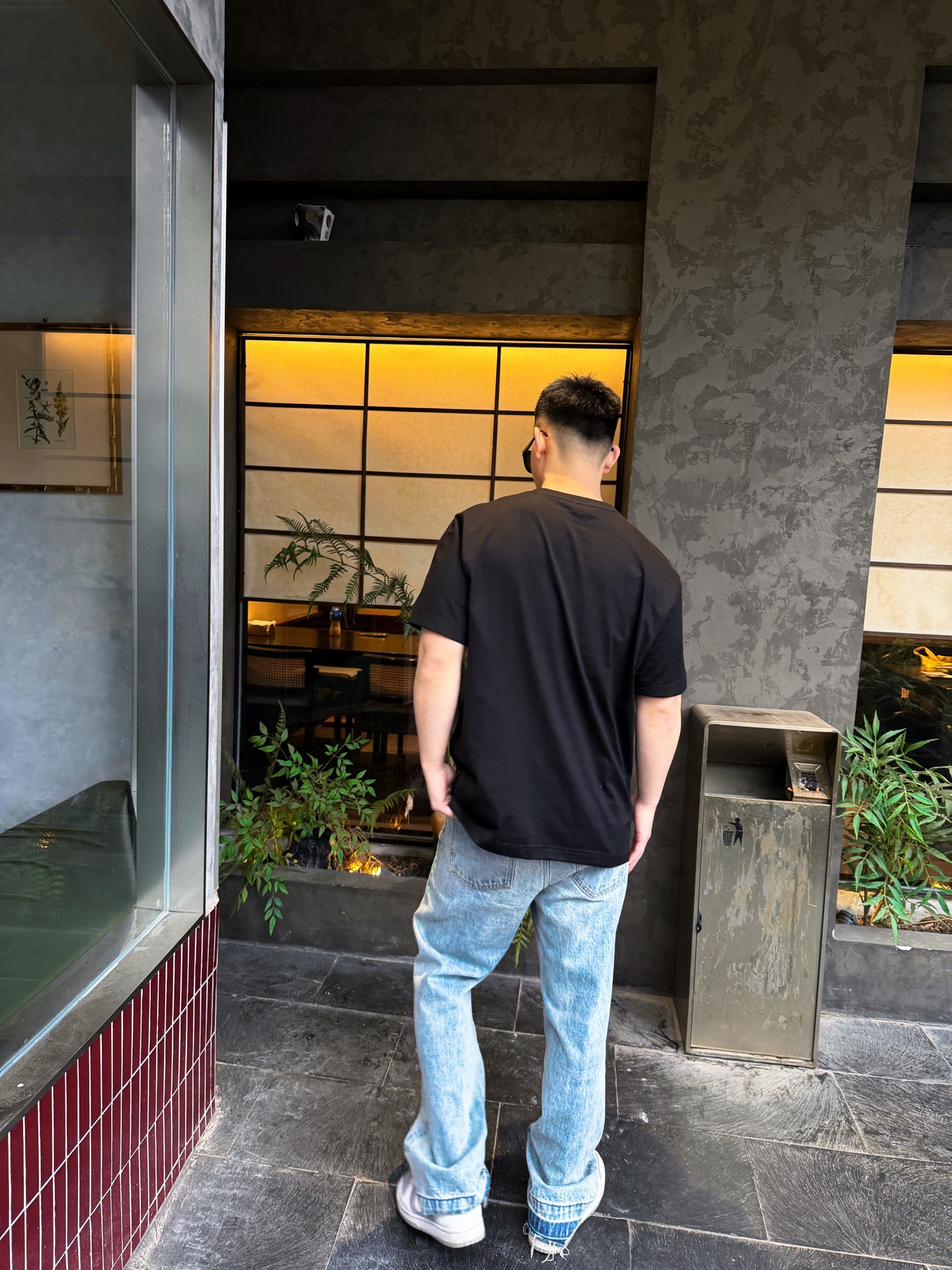 サンローラン ブラック ロゴ 半袖 Tシャツ 詳細画像 3