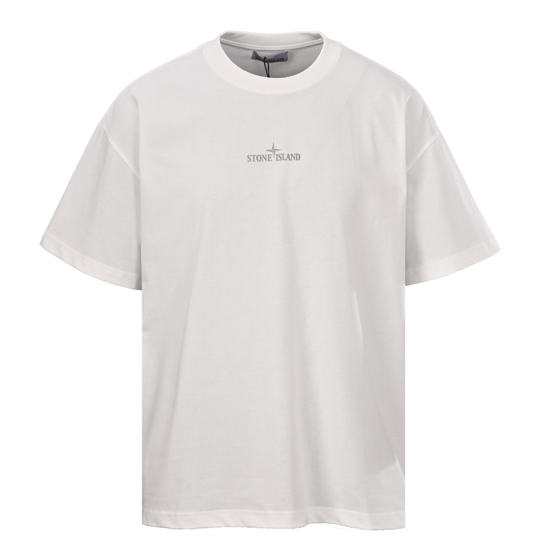 ストーンアイランドの半袖Tシャツ(背面にぼやけたコンパスプリント入り) 詳細画像 2