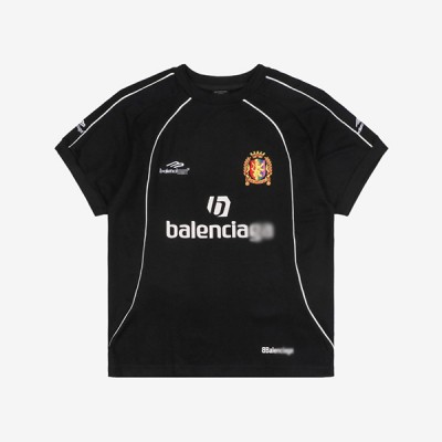 バレンシアガ ライオン クレスト サッカー T シャツ オーバーサイズ ブラック