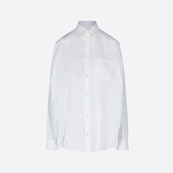 バレンシアガ ラインストーン ロゴ シャツ シャツ ホワイト