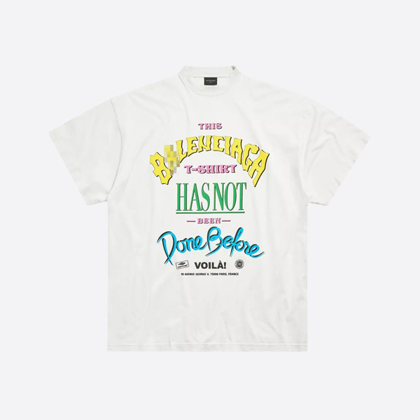 バレンシアガ ノット ビーン ダン Tシャツ オーバーサイズ オフホワイト