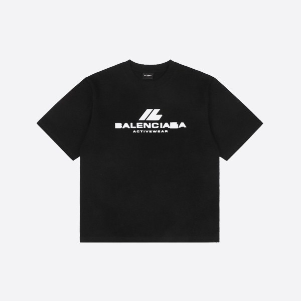 バレンシアガ アクティブウェア Tシャツ ミディアムフィット ブラック