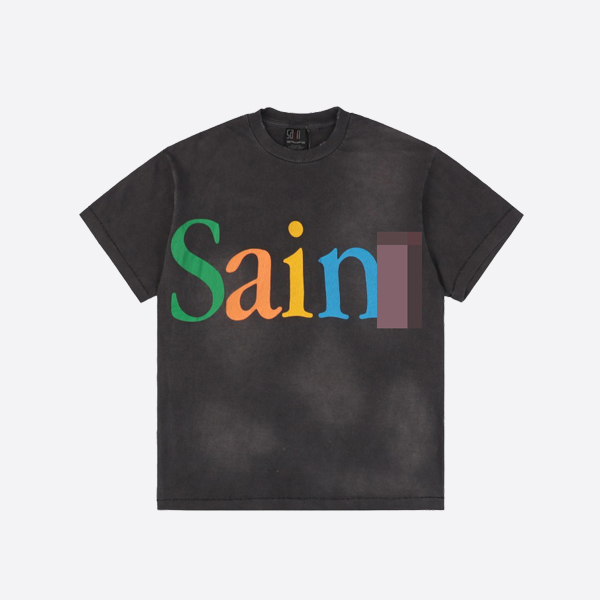 SAINT MXXXXXX SS TEE カラフル SAINT / ブラック