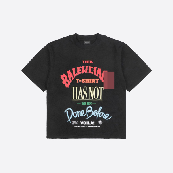 バレンシアガ ノット ビーン ダン Tシャツ オーバーサイズ ブラック