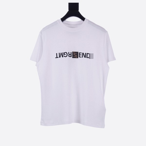 フェンディ x FRGMT コラボ ロゴ ジャージ 半袖 Tシャツ ホワイト