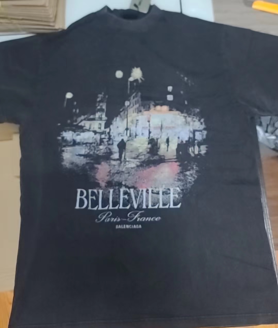 Balenciaga Belleville T-shirt Oversized in Black Faded