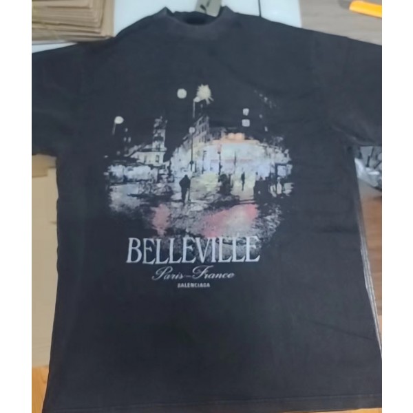 Balenciaga Belleville T-shirt Oversized in Black Faded