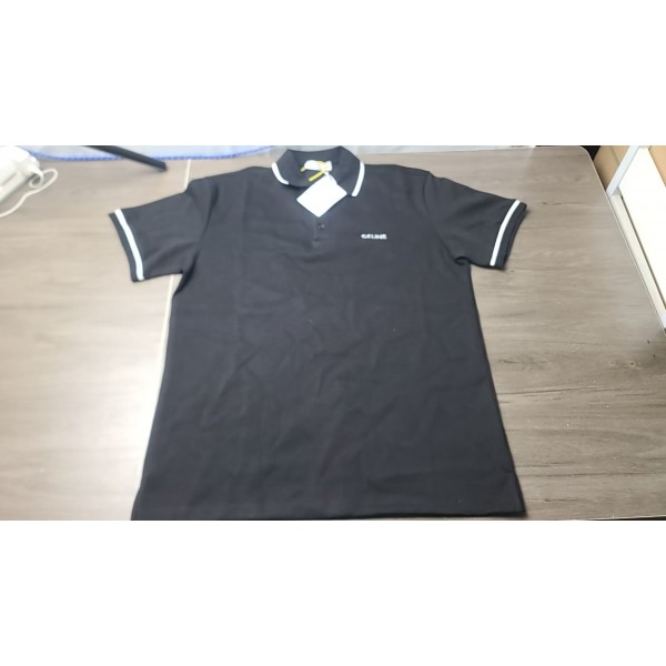 Celine Homme Logo-Embroidered Cotton-Piqué Polo Shirt Black