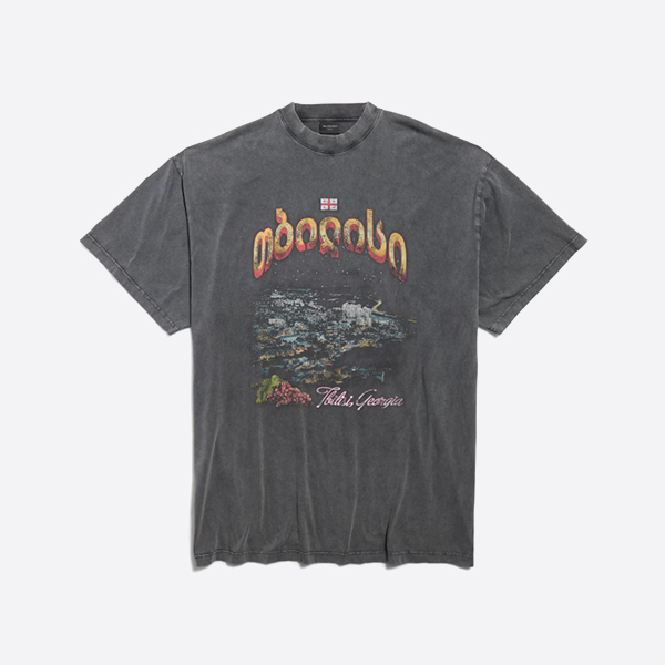 バレンシアガ トビリシ Tシャツ オーバーサイズ ブラック フェード