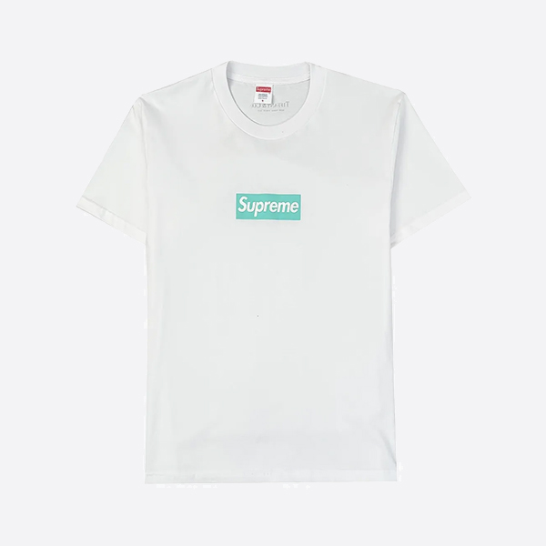 シュプリーム x ティファニー ボックスロゴ Tシャツ ホワイト
