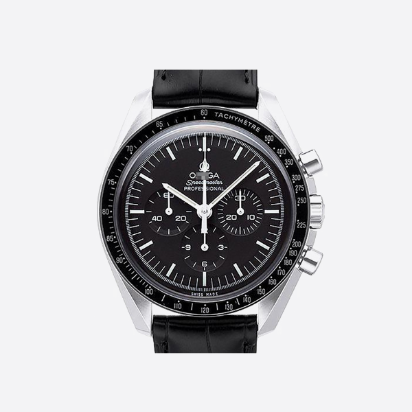  311.33.42.30.01.001_5 Speedmaster Moon Watch Professionalクロノグラフクロコダイルレザー