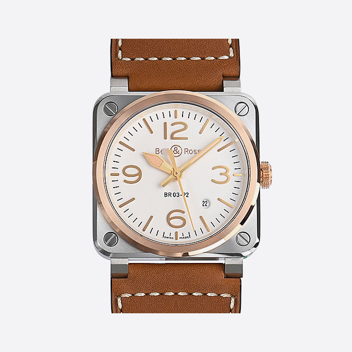 BR03-92 STEEL & ROSEGOLD BR0392-ST-PG/SCA