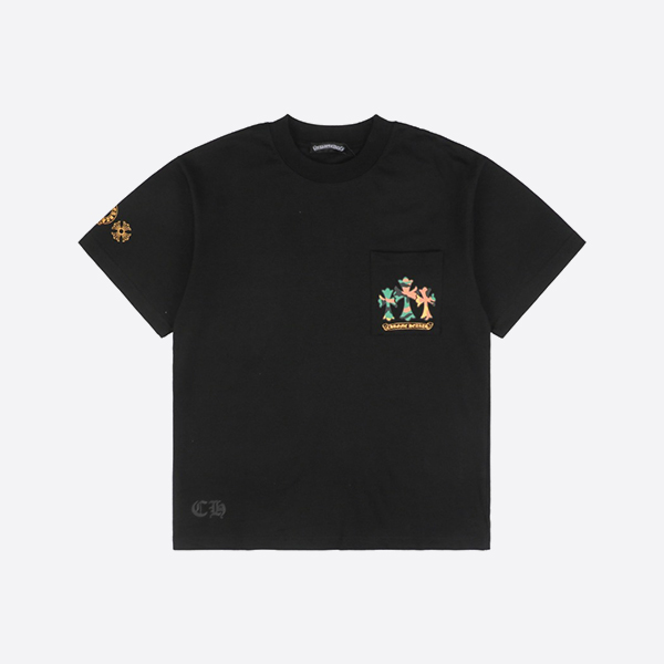クロームハーツ カモ ホースシュー ロゴ Tシャツ ブラック