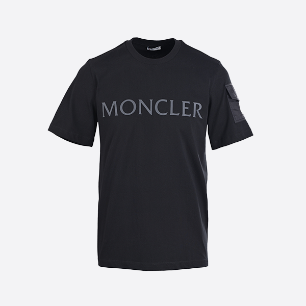 「正規品級」モンクレール スリーブポケットTシャツ ブラック