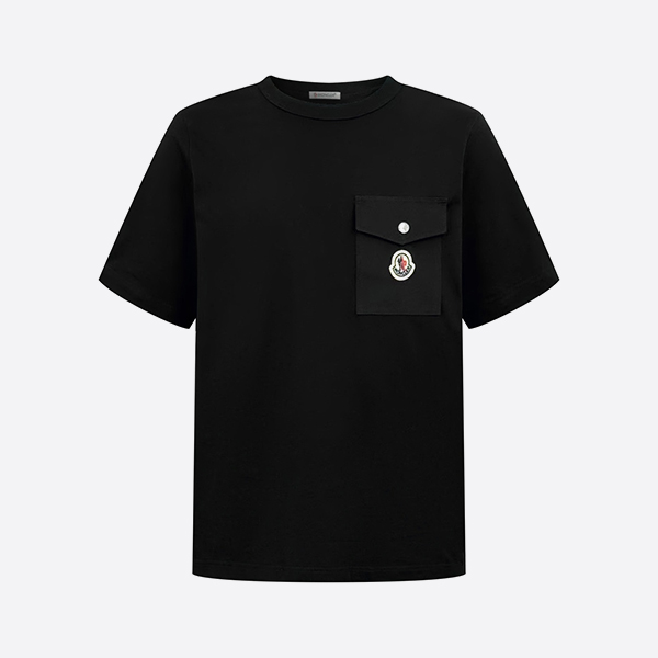「正規品級」モンクレール フロントポケット ロゴ Tシャツ ブラック