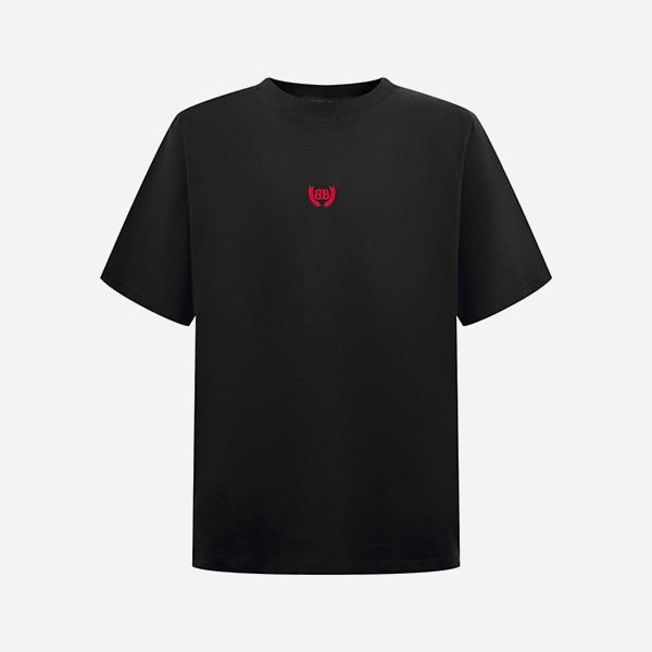 「正規品級」バレンシアガ ローレル クラシック Tシャツ ミディアムフィット フェードブラック