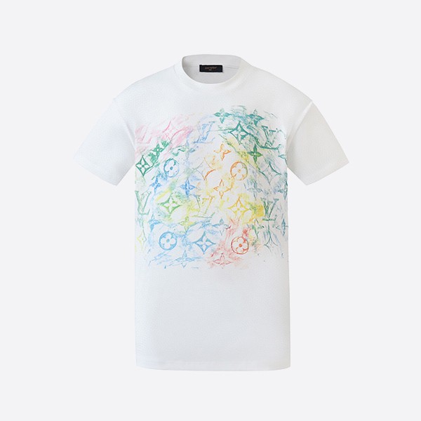 「正規品級」ルイ・ヴィトン パステルモノグラム 半袖Tシャツ ホワイト