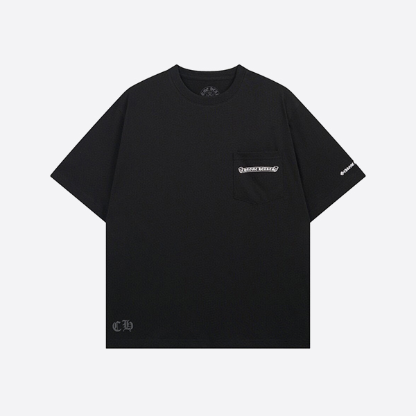 クロームハーツ スクロールロゴポケットTシャツ ブラック