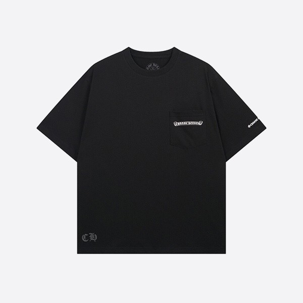 クロームハーツ スクロールロゴポケットTシャツ ブラック