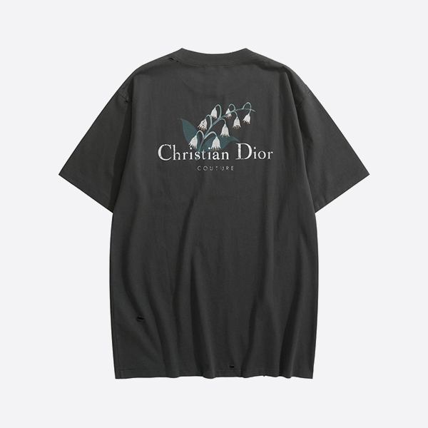 「正規品級」クリスチャン・ディオール クチュール リリー・オブ・ザ・バレー Tシャツ ブラック