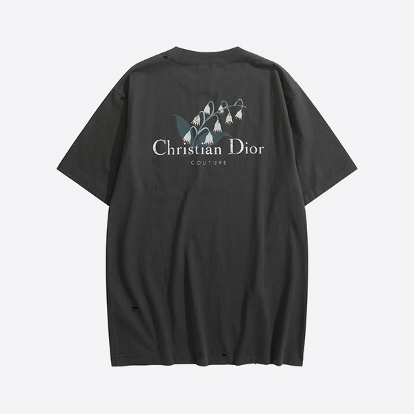 「正規品級」クリスチャン・ディオール クチュール リリー・オブ・ザ・バレー Tシャツ ブラック