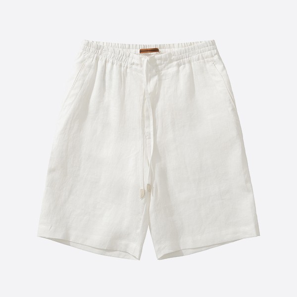 「正規品級」ゼニア ホワイト リネン ショートパンツ SS25