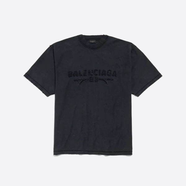 「正規品級」バレンシアガ インサイドアウト Tシャツ ミディアムフィット ブラック フェード