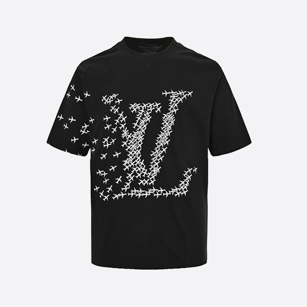 「正規品級」ルイ・ヴィトン LVプレーンズ プリントTシャツ ブラック
