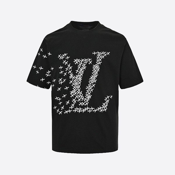 「正規品級」ルイ・ヴィトン LVプレーンズ プリントTシャツ ブラック