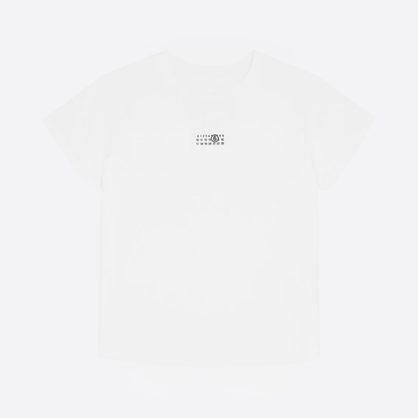 「正規品級」MM6 メゾン・マルジェラ コットン 数字タブ Tシャツ ホワイト