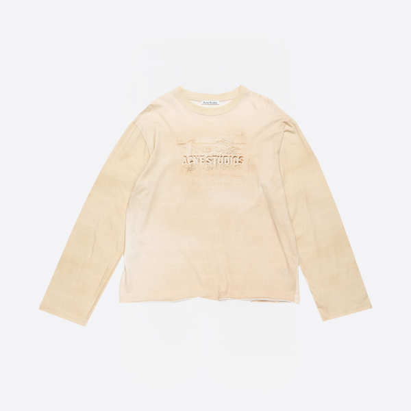 「正規品級」アクネ ストゥディオズ ロングスリーブ Tシャツ シーズンロゴ アニメーション サンド