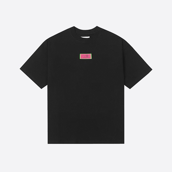 MM6 メゾン マルジェラ ジャカード ナンバーラベル Tシャツ（ブラック）