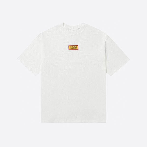 MM6 メゾン マルジェラ ジャカード ナンバーラベル Tシャツ（ホワイト）