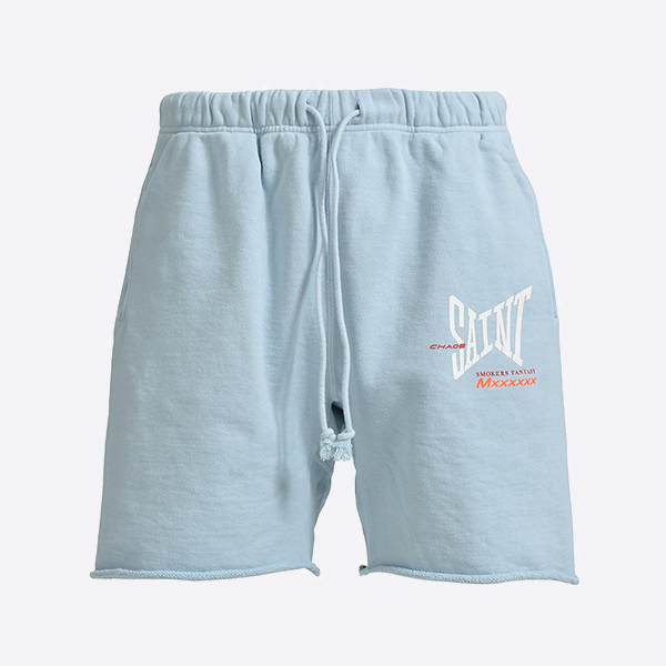 SAINT Mxxxxxx スウェットショーツ リボンセイント ブルー