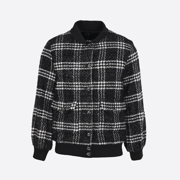 シャネル プチ シャネル チェック シングルブレスト ジャケット