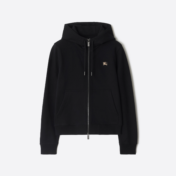 バーバリーのフード付きプリントジャケット