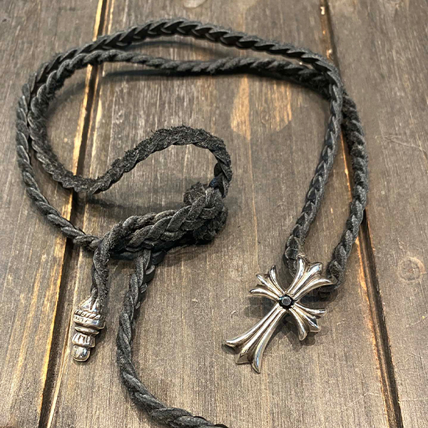 クロームハーツ シルバーブラックダイヤモンドクロス