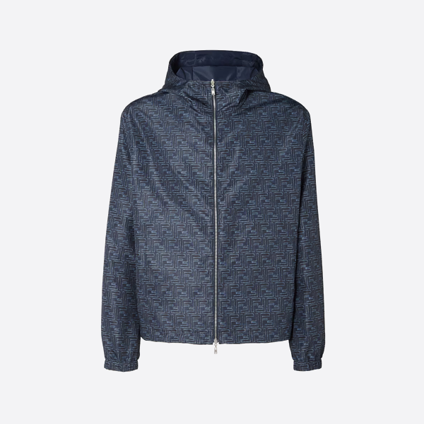 フェンディのオールオーバープリントリバーシブルフード付きジャケット