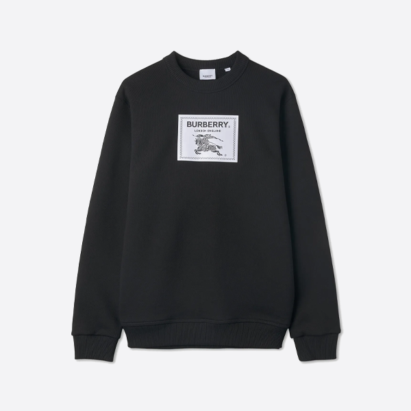 バーバリー ホース パッチワーク クルーネックスウェットシャツ