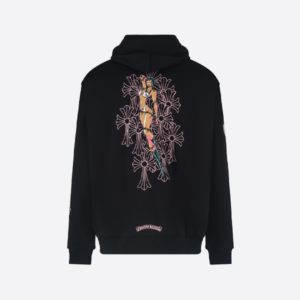 Chrome Hearts Deadly Doll コラボレーション フード付きジップアップ スウェットシャツ