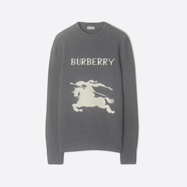 バーバリー ホース刺繍セーター（グレー）
